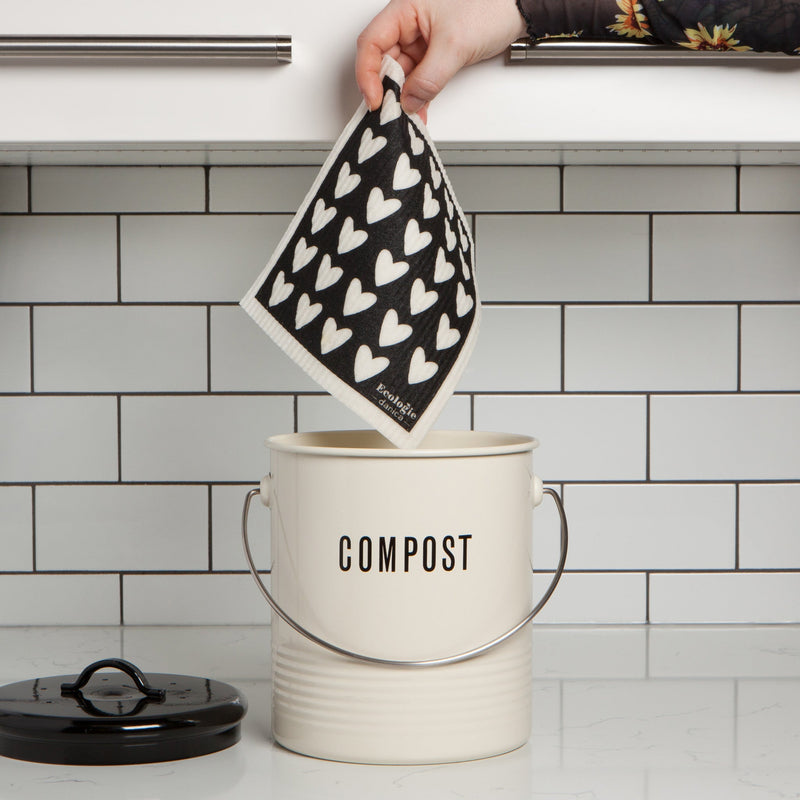 Hearts Swedish Sponge Cloth – Kitchen Linens gift Montreal Villeray Urban Palate