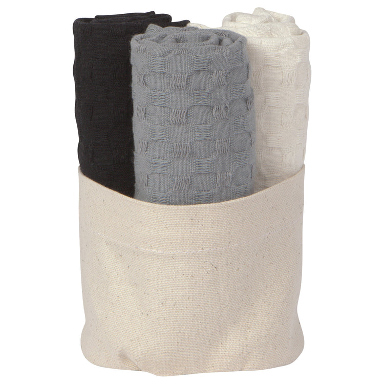 Mercantile Dishcloths in Basket Cloud Set of 3 – Kitchen Linens gift Montreal Villeray Urban Palate