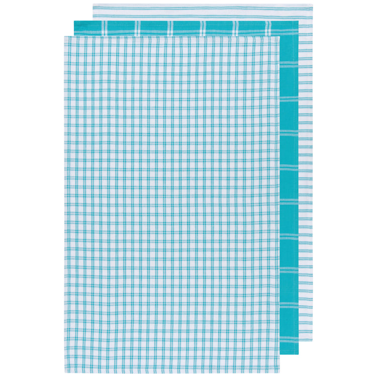 Tic Tac Toe Bali Blue Dishtowel Set of 3 – Kitchen Linens gift Montreal Villeray Urban Palate