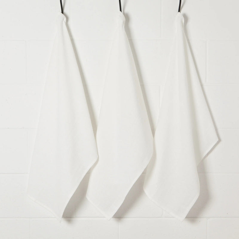 Unbleached White Bakers Floursack Dishtowels - Set of 3 – Kitchen Linens gift Montreal Villeray Urban Palate