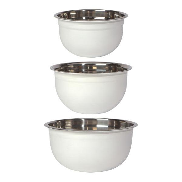 Matte Steel White Mixing Bowls Set of 3 – Gift Set gift Montreal Villeray Urban Palate