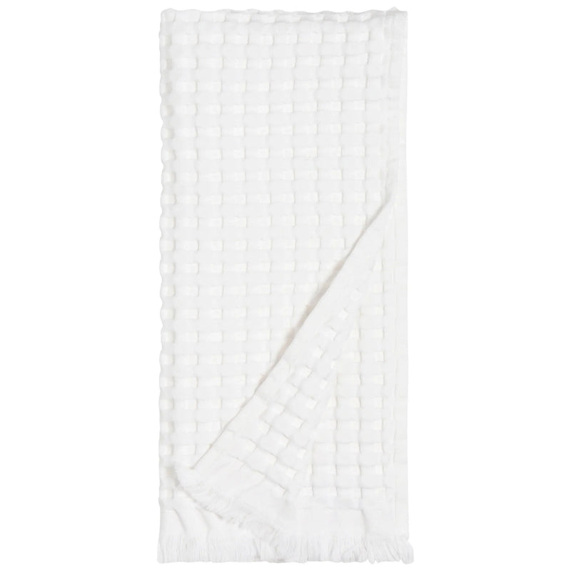 White Organic Cotton Waffle Hand Towel – Kitchen Linens gift Montreal Villeray Urban Palate