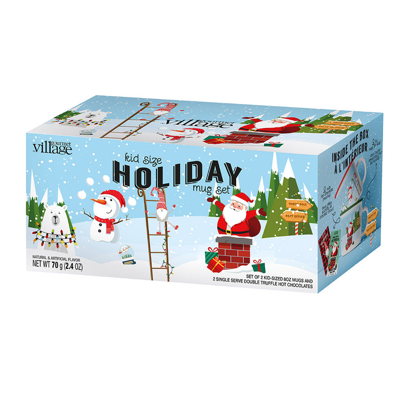 Kid Sized Holiday Mug Set with Hot Chocolate – Holiday Décor gift Montreal Villeray Urban Palate