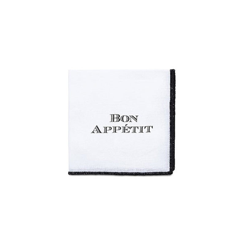 Bon Appetit Cocktail Napkins - Set of 12 - White – Kitchen Linens gift Montreal Villeray Urban Palate