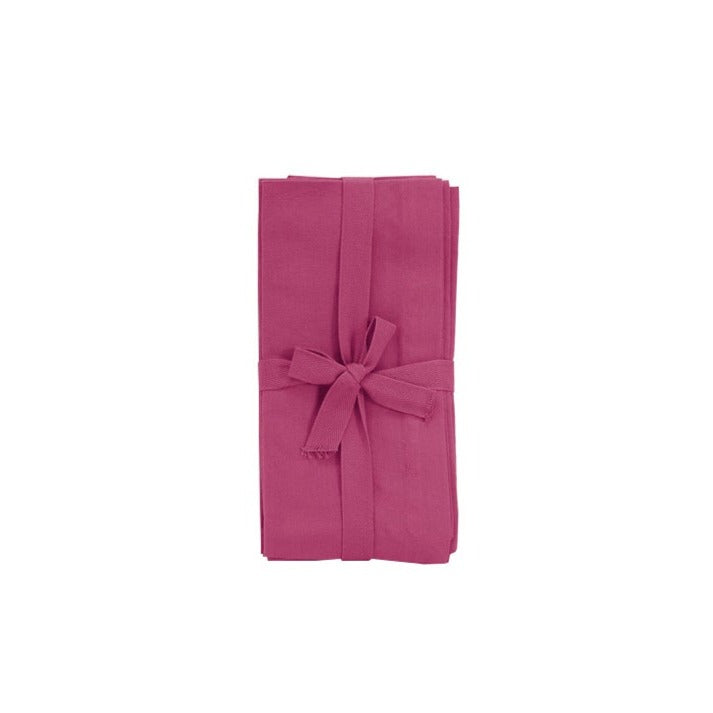 Oversized Solid Napkin Set of 4 Raspberry – Kitchen Linens gift Montreal Villeray Urban Palate