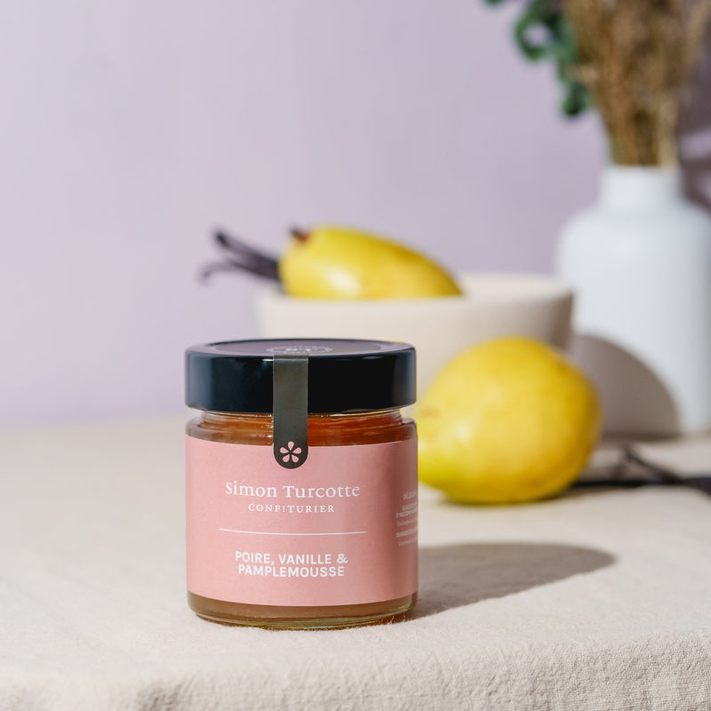 Pear, vanilla and grapefruit jam 212ml – Gifts & Kitchen Accessories gift Montreal Villeray Urban Palate