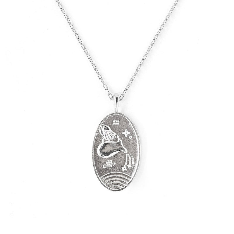 Aquarius Silver Zodiac Necklace – Gift Set gift Montreal Villeray Urban Palate