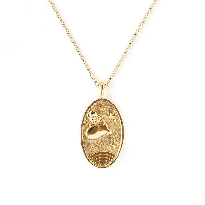 Aquarius Gold Zodiac Necklace – Gift Set gift Montreal Villeray Urban Palate