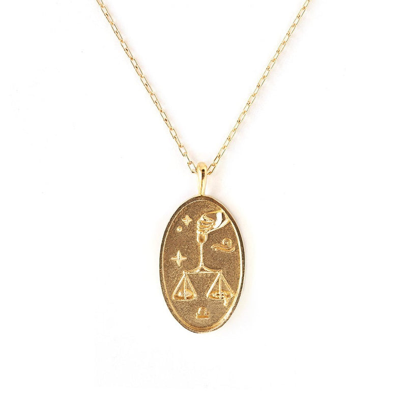 Libra Gold Zodiac Necklace – Gift Set gift Montreal Villeray Urban Palate