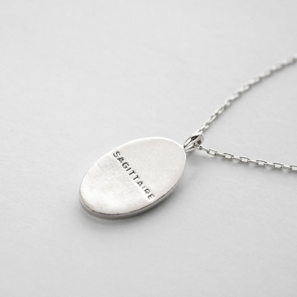 Sagittarius Silver Zodiac Necklace