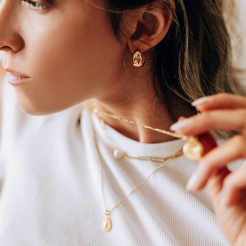 Swear Gold Pinky Promise Medallion Necklace