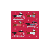 Sledding Dogs Paper Cocktail Napkins 20 Pack – Holiday Décor gift Montreal Villeray Urban Palate