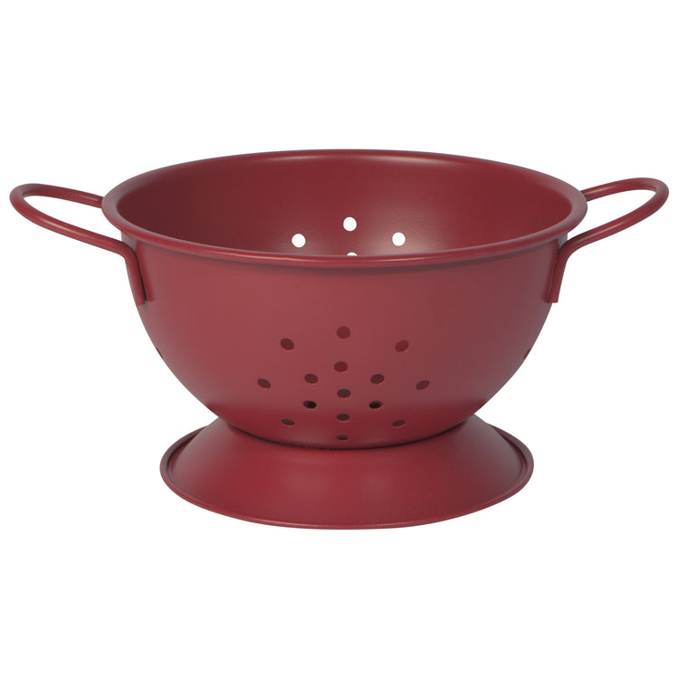 Matte Steel Carmine Red Colander Small – Gifts & Kitchen Accessories gift Montreal Villeray Urban Palate