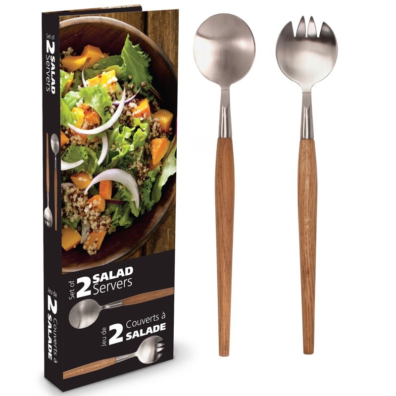Acacia Salad Servers Set – Gift Set gift Montreal Villeray Urban Palate