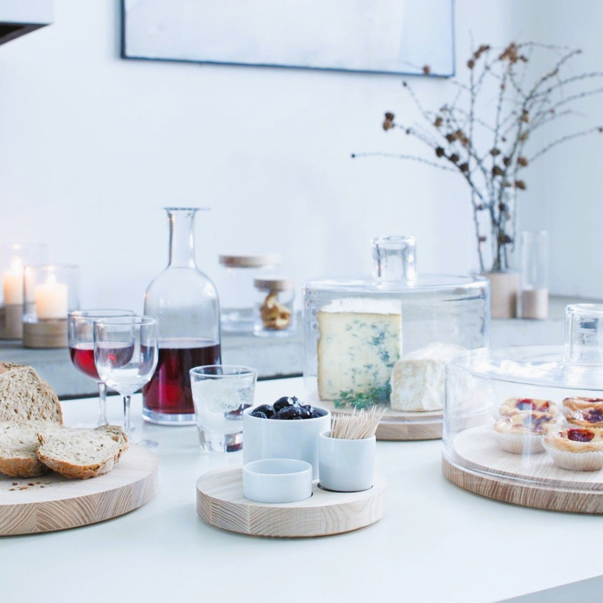 Lotta Olive Set on Ash Wood Base – Tableware gift Montreal Villeray Urban Palate