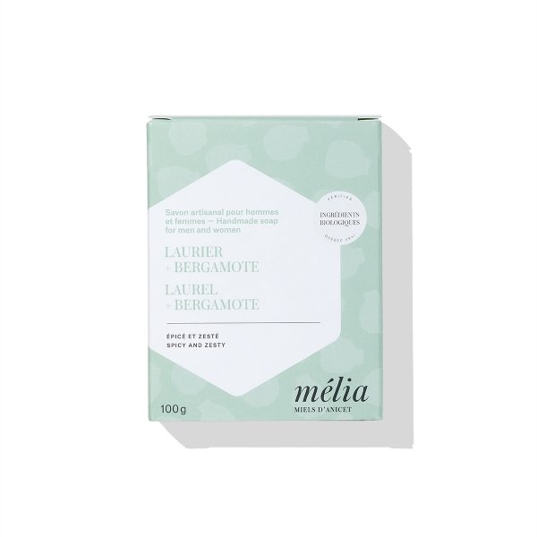 Melia Soap for Men and Women - Laurel & Bergamot 100g – Gifts & Kitchen Accessories gift Montreal Villeray Urban Palate