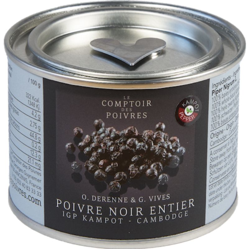 Whole Black Pepper IGP Kampot 80g – Gifts & Kitchen Accessories gift Montreal Villeray Urban Palate