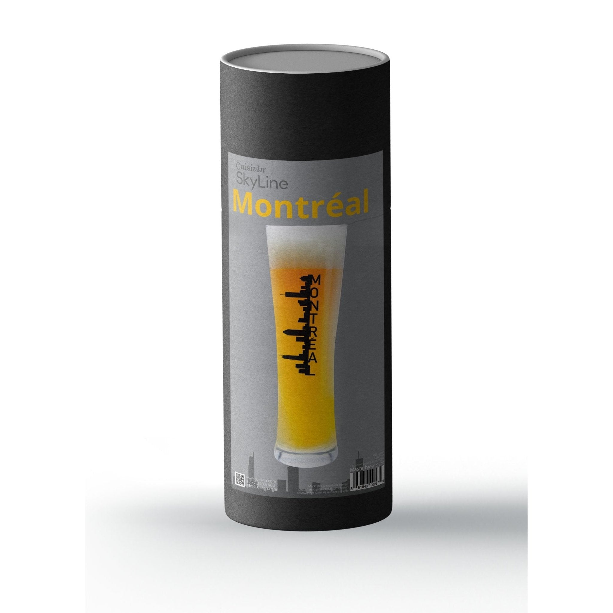 Skyline Montreal Beer Glass Gift Tube – Drinkware gift Montreal Villeray Urban Palate