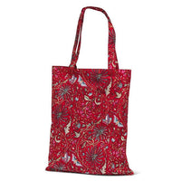 Floral & Butterfly Simple Tote Bag - Red
