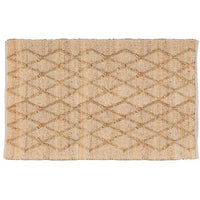 Alfombrilla de Yute Grande con Tejido de Diamantes 20x30"