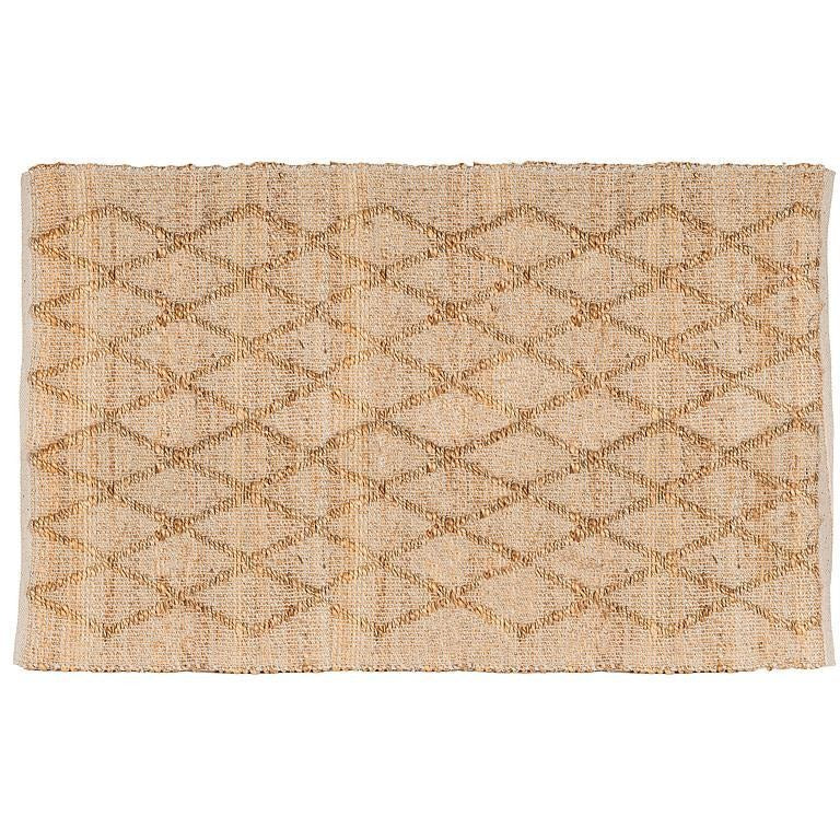 Alfombrilla de Yute Grande con Tejido de Diamantes 20x30"