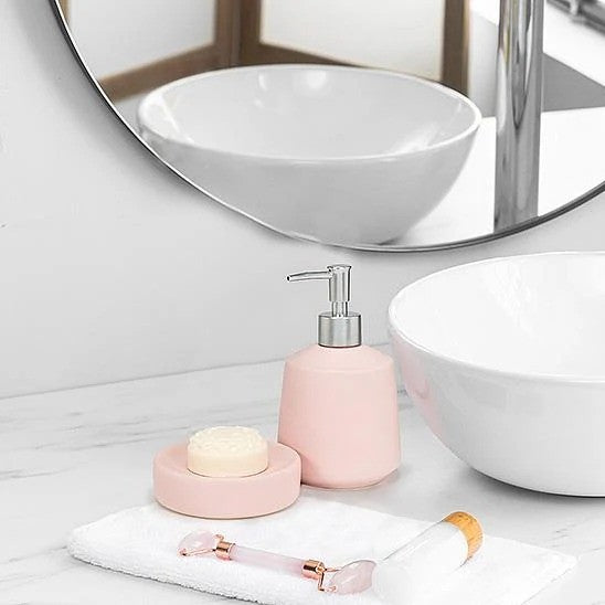 Jabonera redonda mate de 4 pulgadas