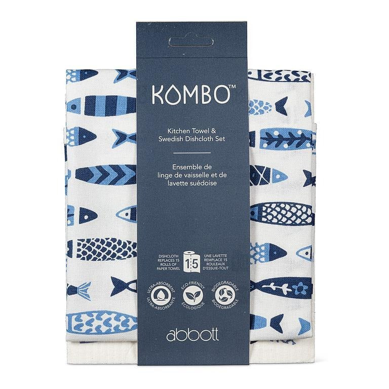 Swimming Fish Dishcloth & Kitchen Towel Set