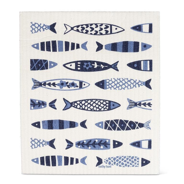 Swimming Fish Dishcloth & Kitchen Towel Set