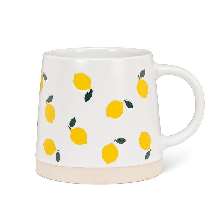 Taza de base ancha con limones