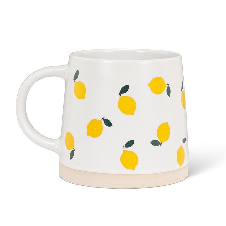 Taza de base ancha con limones