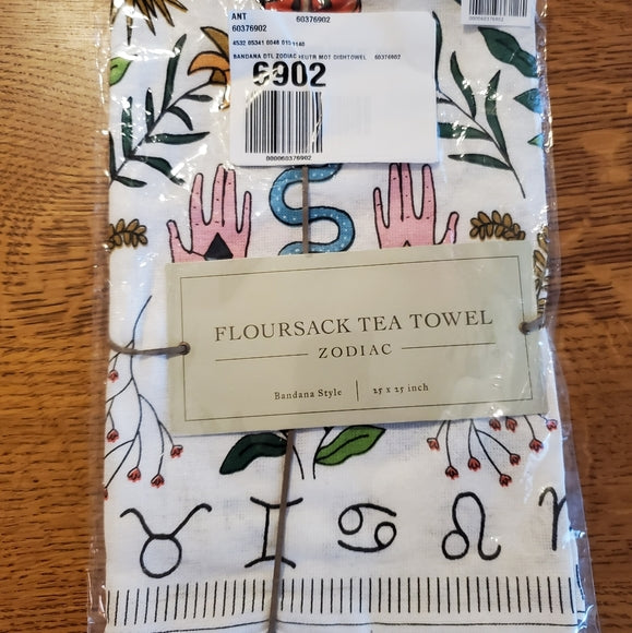 Floursack Zodiac Tea Towel Bandana Style