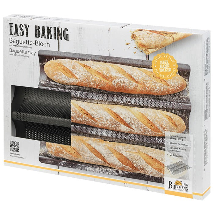 Easy Baking Perforated Baguette Tray - Makes 3