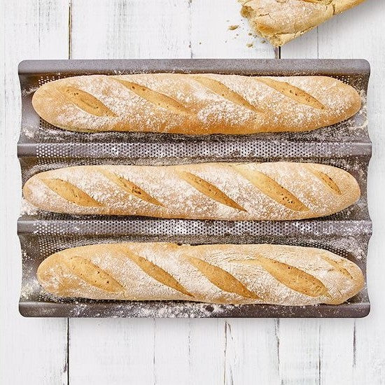 Easy Baking Perforated Baguette Tray - Makes 3