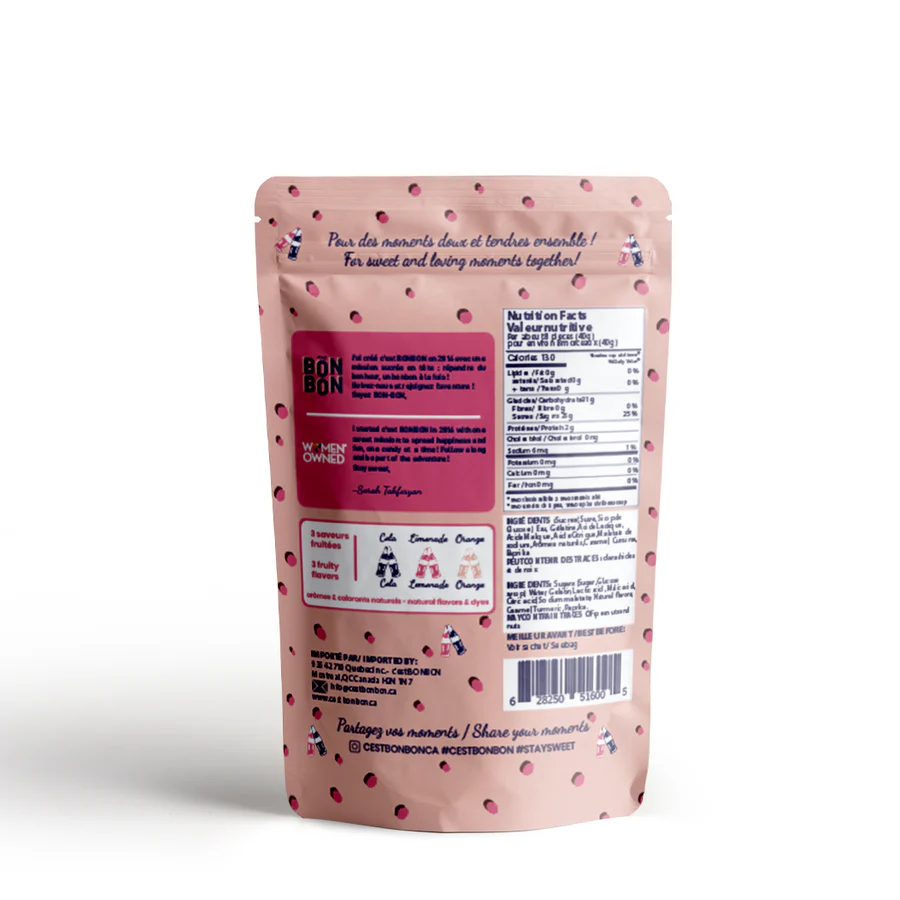 Bouteilles de soda acidulé 150g