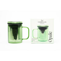 Taza de vidrio Opale con infusor - Verde jade