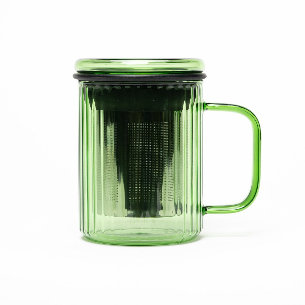 Taza de vidrio Opale con infusor - Verde jade