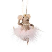 Felt Mouse Ballerina Ornament