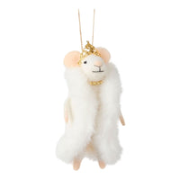 Felt Drama Queen Mouse Ornament