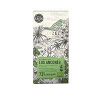 Chocolate bar packaging with Cluizel branding and 'Los Ancones' label on a white background