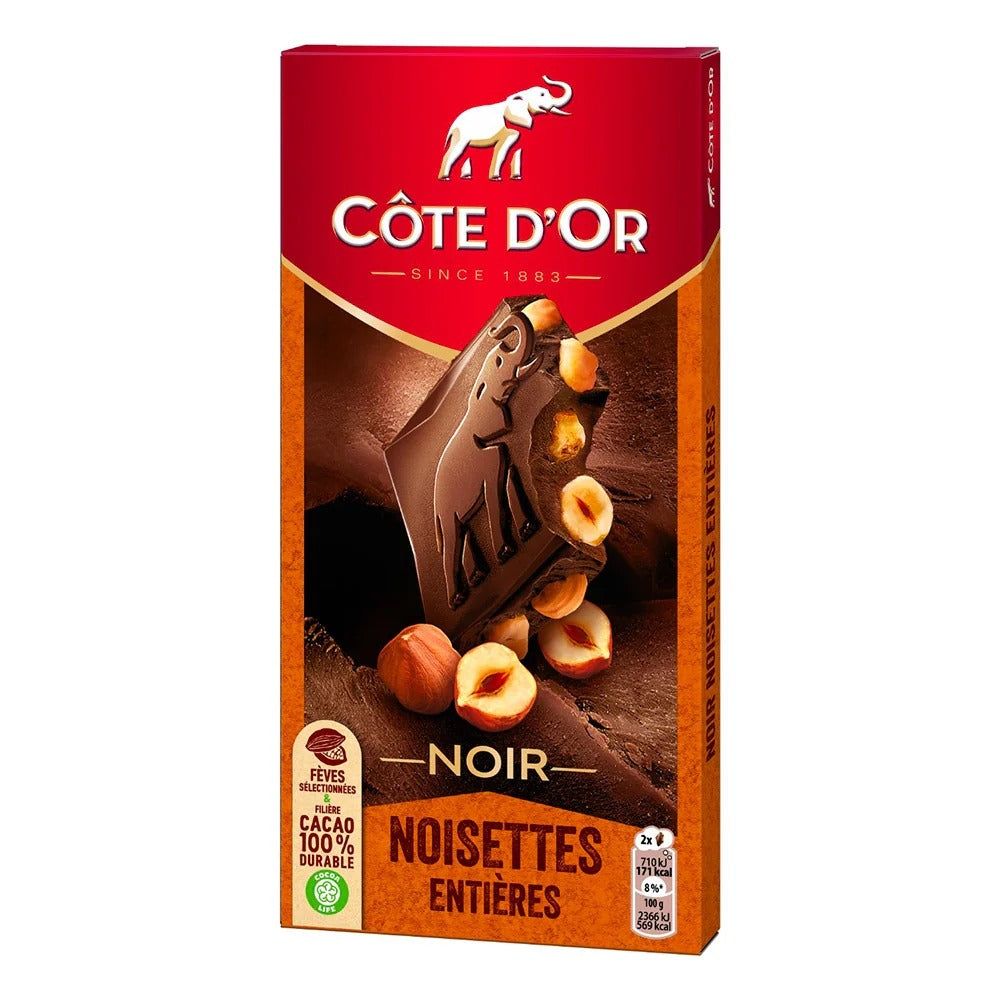 Dark Chocolate with Whole Hazelnuts 180g
