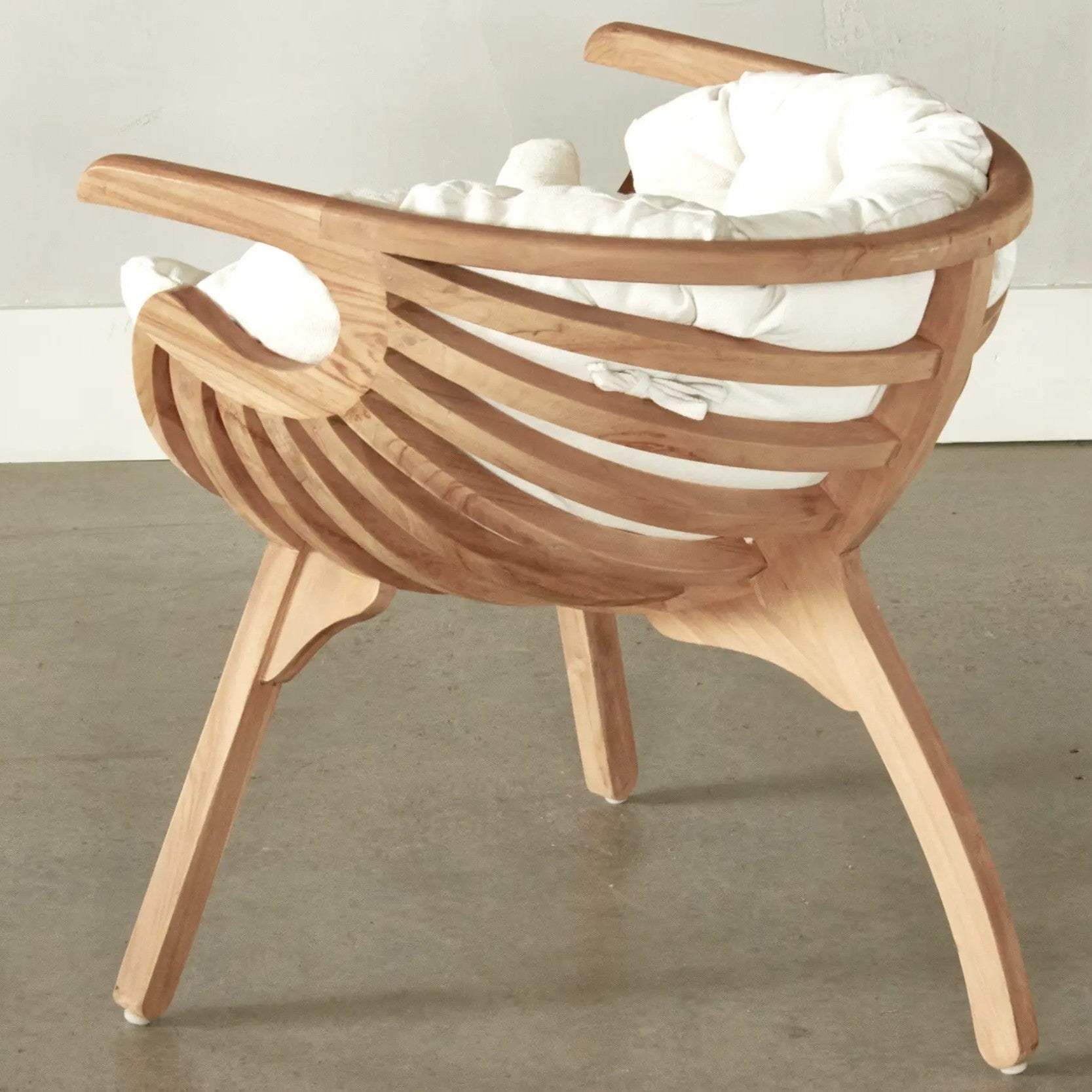Chaise Shell en teck