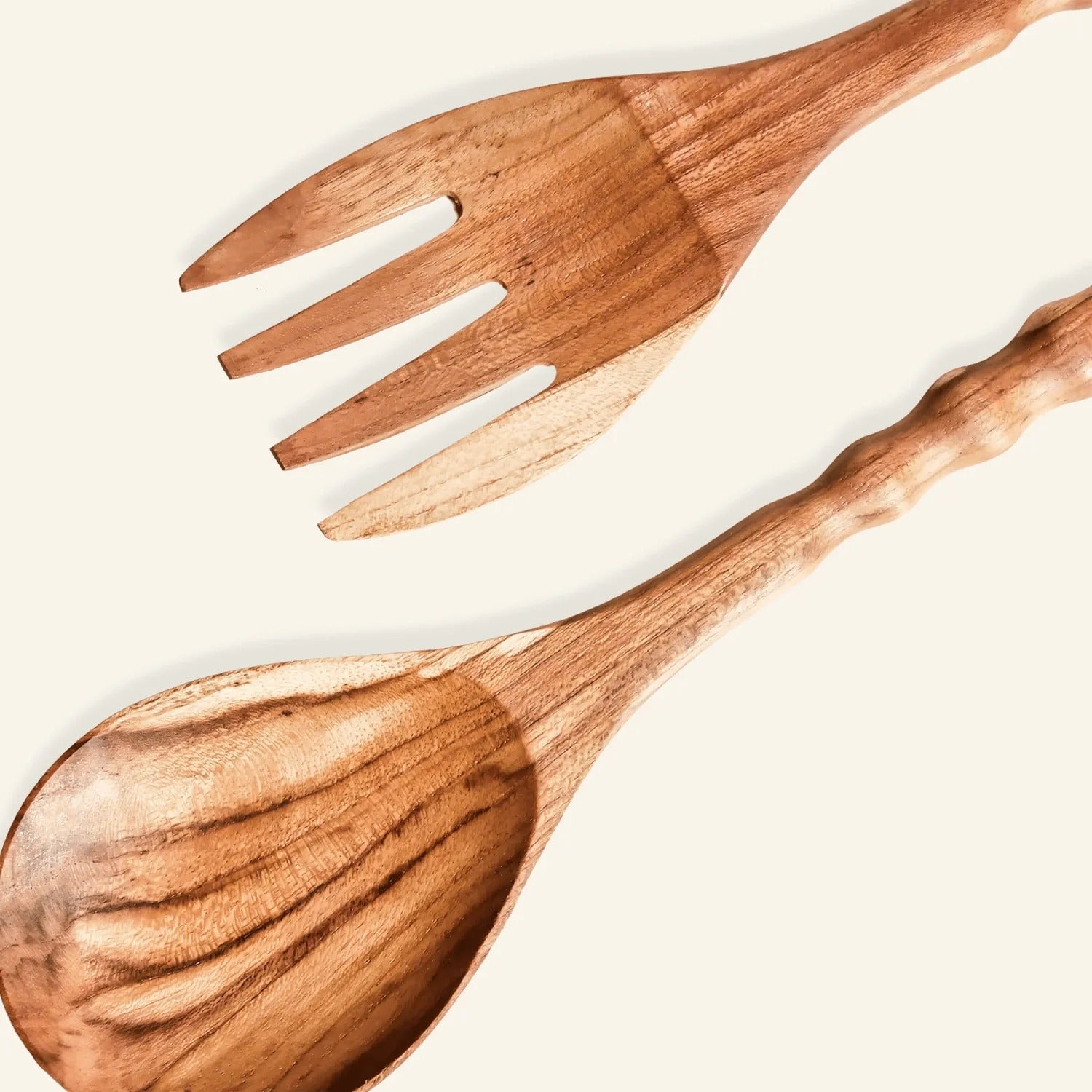 Teak Wood Fork and Spoon Set