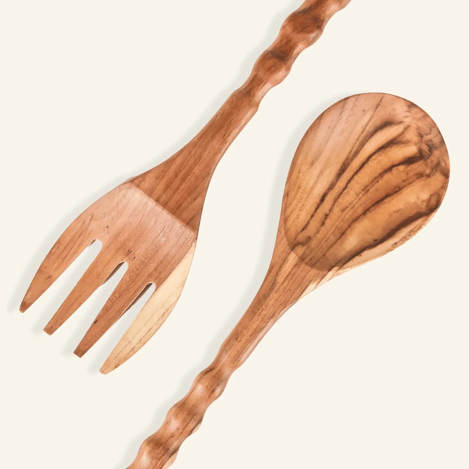 Teak Wood Fork and Spoon Set