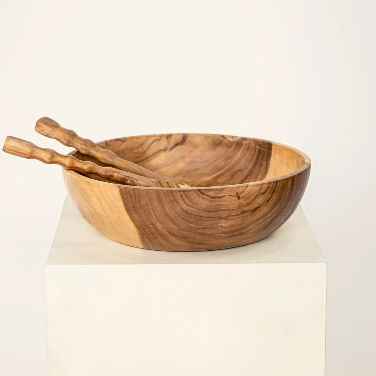 Teak Wood Salad Bowl – Home Décor gift Montreal Villeray Urban Palate