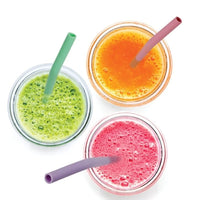 Lot de 6 mini pailles en silicone