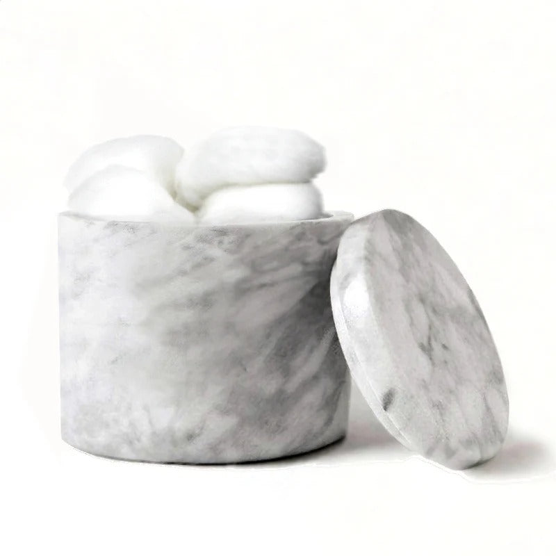 White Marble Storage Jar