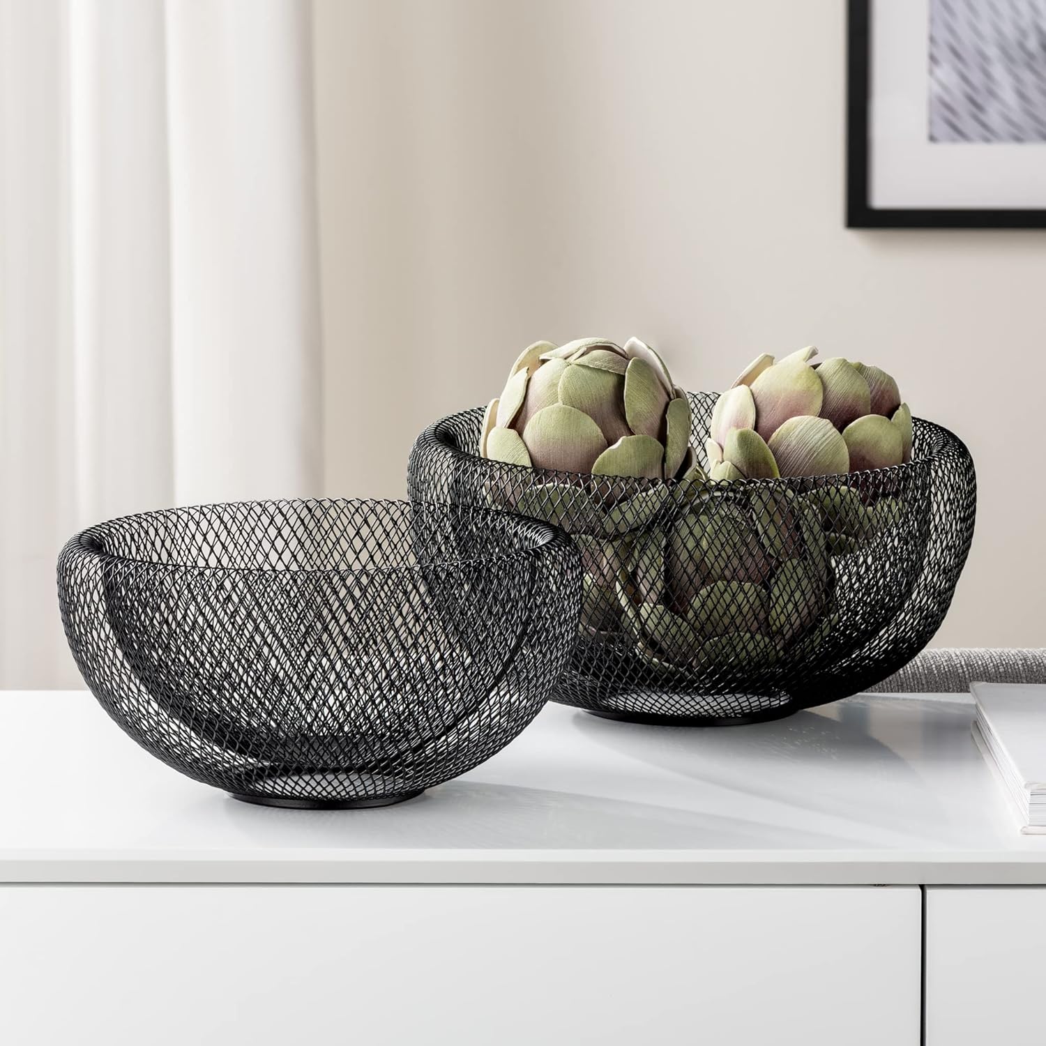 Double Wall Wire Mesh Metal Decorative Bowl