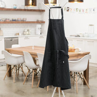 Black Pinstripe Oversized Mightly Apron