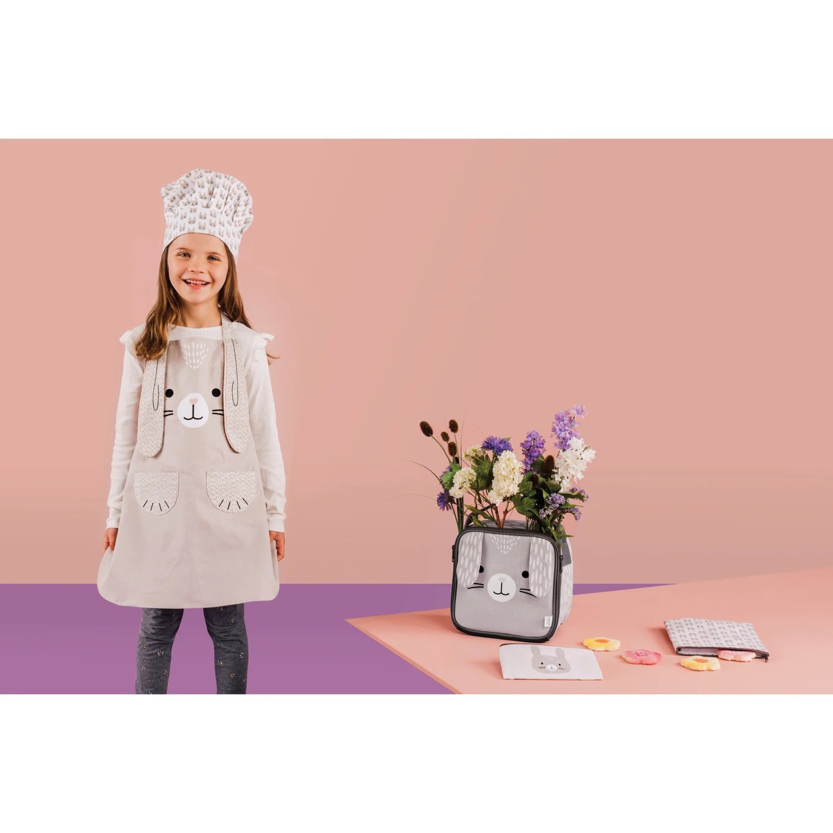 Bunny Daydream Kids Apron and Hat Set