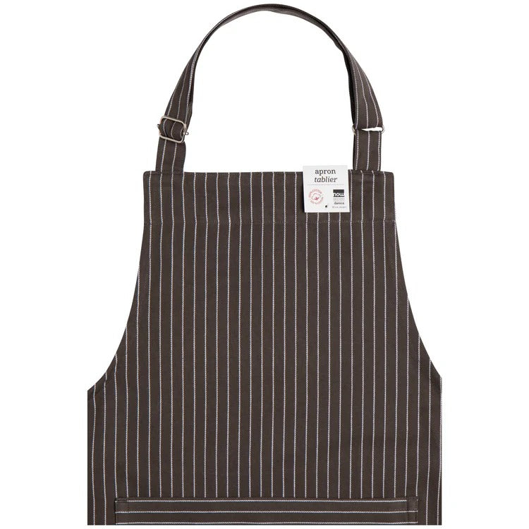 Granite Gray Pinstripe Chef Apron